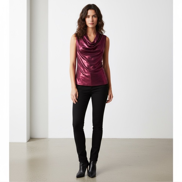 Maeve Tops - NWT Maeve by  ANTHROPOLOGIE Elegant Metallic Sleeveless Top size Small